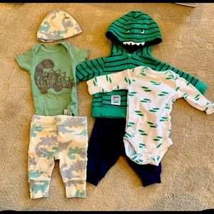 Two NB sets. Gerber Cute-a-saurus & Carter’s